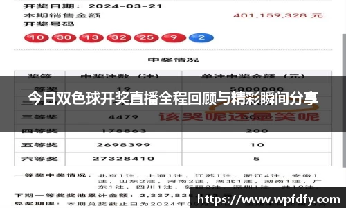 今日双色球开奖直播全程回顾与精彩瞬间分享
